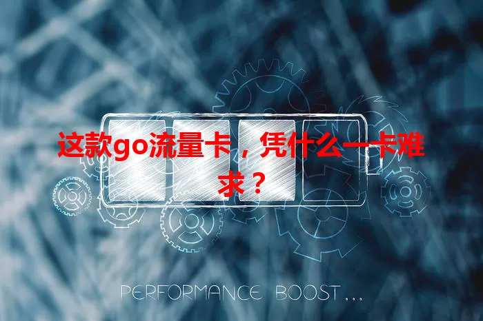 这款go流量卡，凭什么一卡难求？