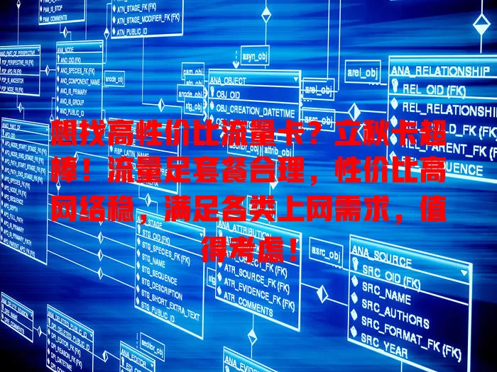 想找高性价比流量卡？立秋卡超棒！流量足套餐合理，性价比高网络稳，满足各类上网需求，值得考虑！