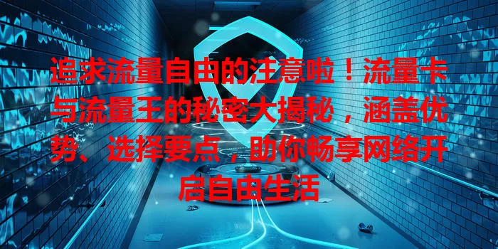 追求流量自由的注意啦！流量卡与流量王的秘密大揭秘，涵盖优势、选择要点，助你畅享网络开启自由生活