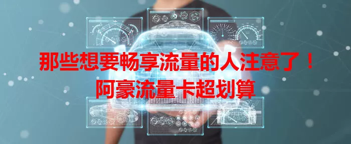 那些想要畅享流量的人注意了！阿豪流量卡超划算