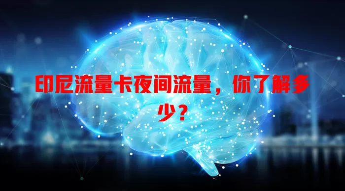 印尼流量卡夜间流量，你了解多少？