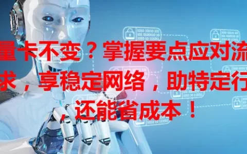 流量卡不变？掌握要点应对流量需求，享稳定网络，助特定行业，还能省成本！