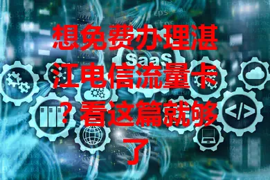 想免费办理湛江电信流量卡？看这篇就够了