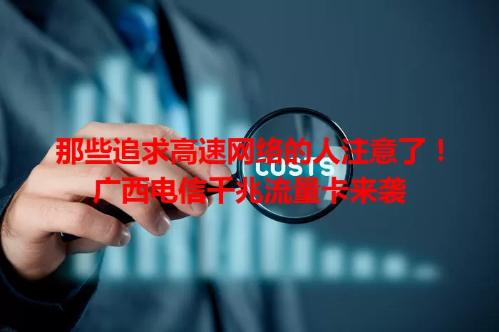 那些追求高速网络的人注意了！广西电信千兆流量卡来袭