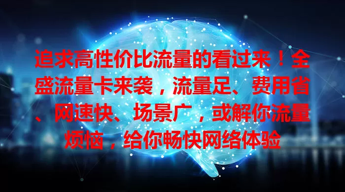 追求高性价比流量的看过来！全盛流量卡来袭，流量足、费用省、网速快、场景广，或解你流量烦恼，给你畅快网络体验