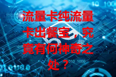 流量卡纯流量卡出餐宝，究竟有何神奇之处？