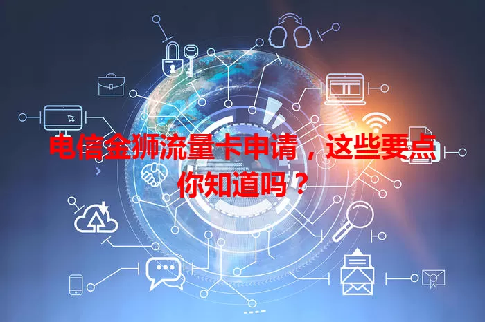 电信金狮流量卡申请，这些要点你知道吗？