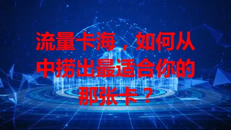 流量卡海，如何从中捞出最适合你的那张卡？