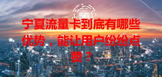 宁夏流量卡到底有哪些优势，能让用户纷纷点赞？