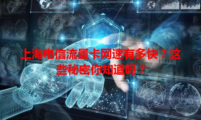 上海电信流量卡网速有多快？这些秘密你知道吗？