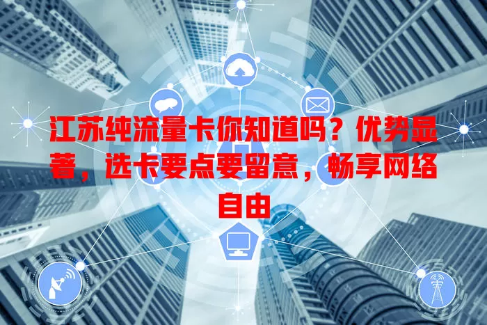 江苏纯流量卡你知道吗？优势显著，选卡要点要留意，畅享网络自由