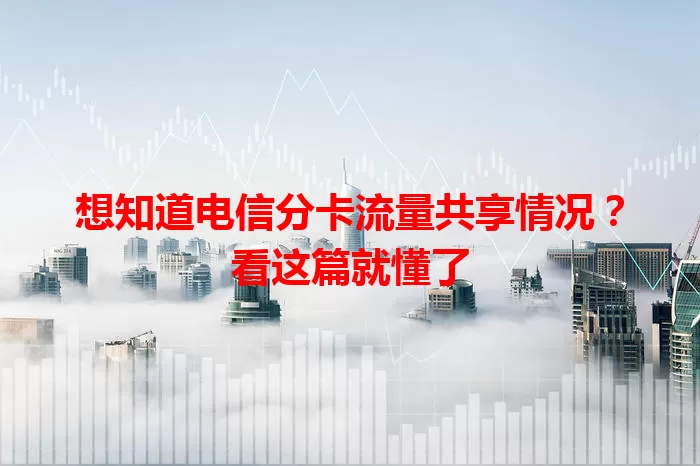 想知道电信分卡流量共享情况？看这篇就懂了