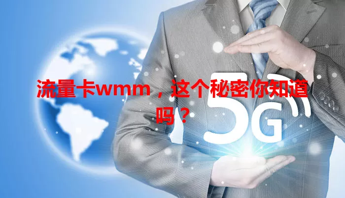 流量卡wmm，这个秘密你知道吗？