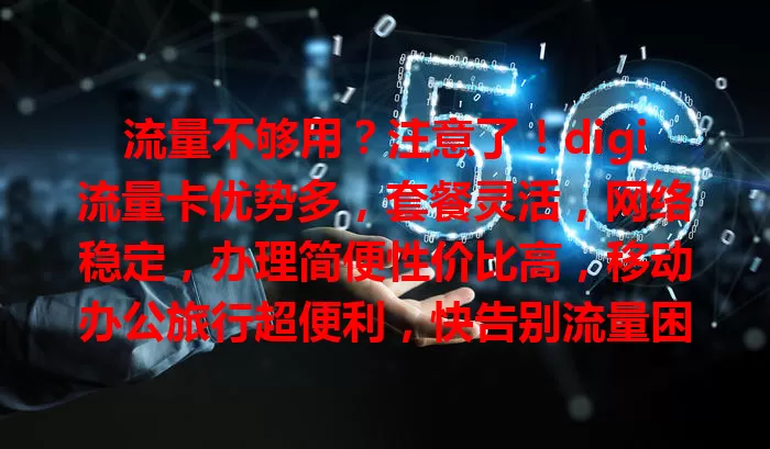流量不够用？注意了！digi流量卡优势多，套餐灵活，网络稳定，办理简便性价比高，移动办公旅行超便利，快告别流量困扰！