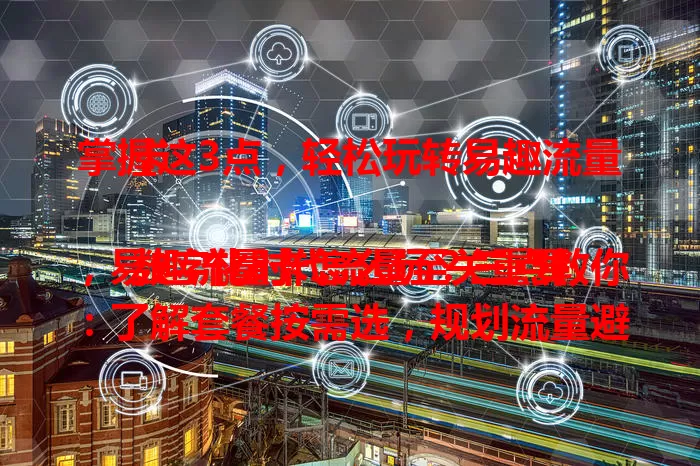 掌握这3点，轻松玩转易趣流量卡

数字化时代流量至关重要，易趣流量卡怎么玩？三点教你：了解套餐按需选，规划流量避浪费，关注优惠更实惠。掌握这三点，让易趣流量卡为网络生活助力！