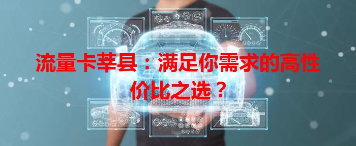流量卡莘县：满足你需求的高性价比之选？