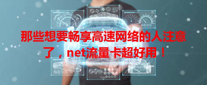 那些想要畅享高速网络的人注意了，net流量卡超好用！