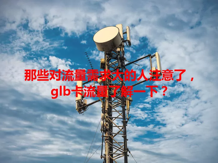 那些对流量需求大的人注意了，glb卡流量了解一下？