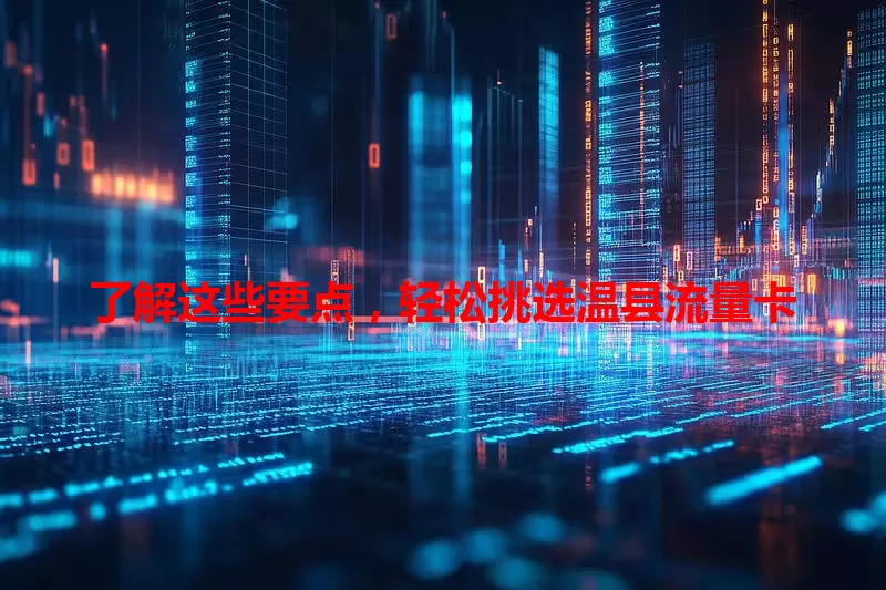 了解这些要点，轻松挑选温县流量卡