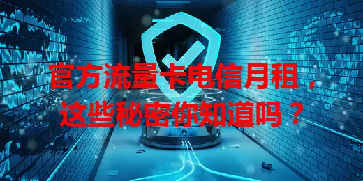 官方流量卡电信月租，这些秘密你知道吗？