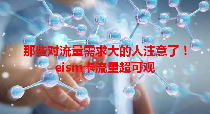 那些对流量需求大的人注意了！eism卡流量超可观