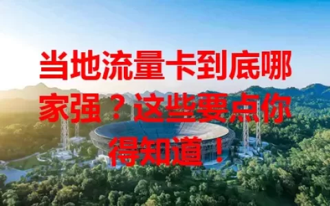 当地流量卡到底哪家强？这些要点你得知道！