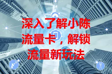 深入了解小陈流量卡，解锁流量新玩法
