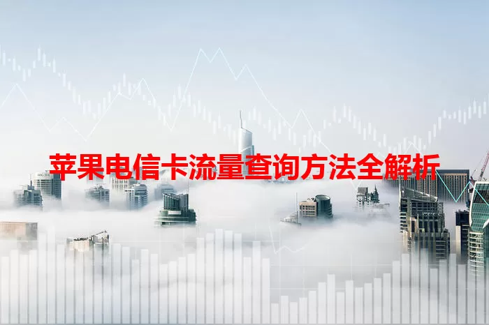 苹果电信卡流量查询方法全解析