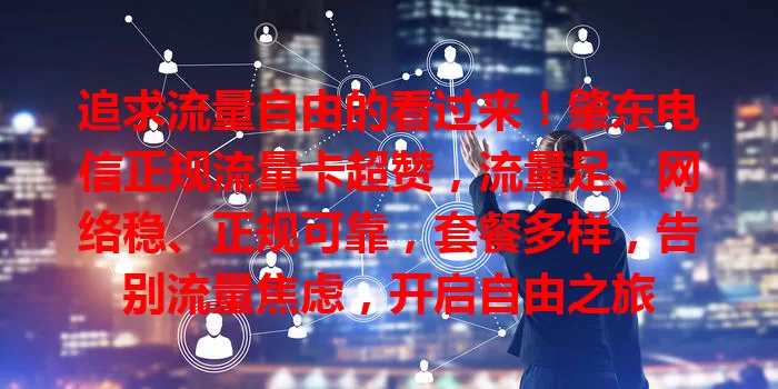 追求流量自由的看过来！肇东电信正规流量卡超赞，流量足、网络稳、正规可靠，套餐多样，告别流量焦虑，开启自由之旅