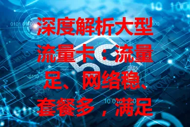 深度解析大型流量卡：流量足、网络稳、套餐多，满足多样需求
