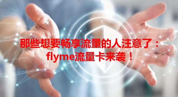 那些想要畅享流量的人注意了：flyme流量卡来袭！