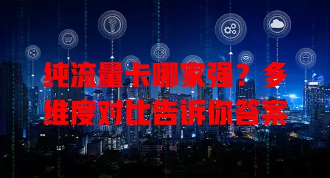 纯流量卡哪家强？多维度对比告诉你答案
