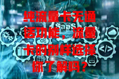 纯流量卡无通话功能，流量卡的别样选择你了解吗？