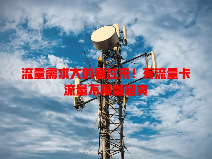 流量需求大的看过来！有流量卡流量不限量超爽