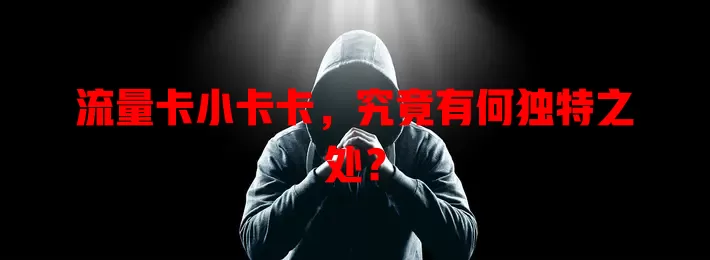 流量卡小卡卡，究竟有何独特之处？