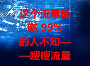这个流量秘密 99%的人不知——嗖嗖流量卡优势多，套餐灵活，便捷上网，值得信赖！