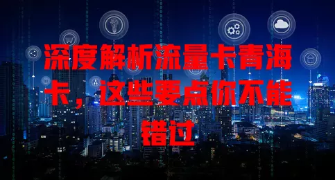 深度解析流量卡青海卡，这些要点你不能错过