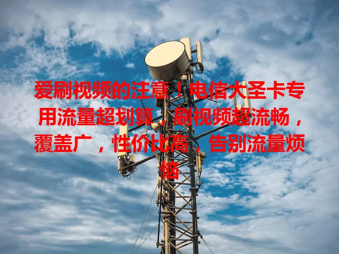 爱刷视频的注意！电信大圣卡专用流量超划算，刷视频超流畅，覆盖广，性价比高，告别流量烦恼