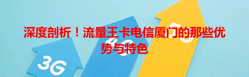 深度剖析！流量王卡电信厦门的那些优势与特色