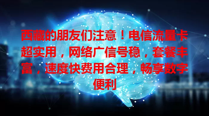西藏的朋友们注意！电信流量卡超实用，网络广信号稳，套餐丰富，速度快费用合理，畅享数字便利