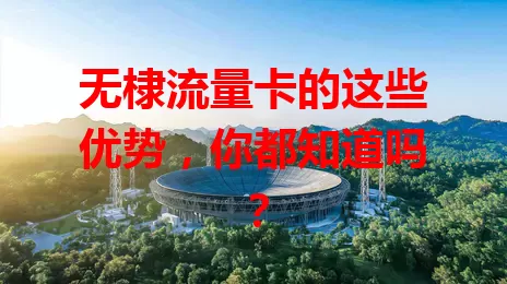 无棣流量卡的这些优势，你都知道吗？
