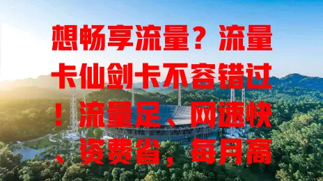想畅享流量？流量卡仙剑卡不容错过！流量足、网速快、资费省，每月高达[X]GB，5G 高速网络，性价比超高，开启便捷上网新篇章！