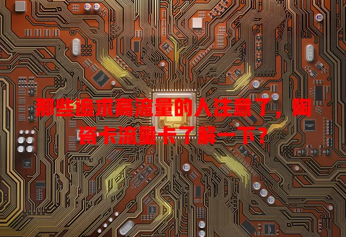 那些追求高流量的人注意了，陶瓷卡流量卡了解一下？