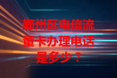 鄞州区电信流量卡办理电话是多少？