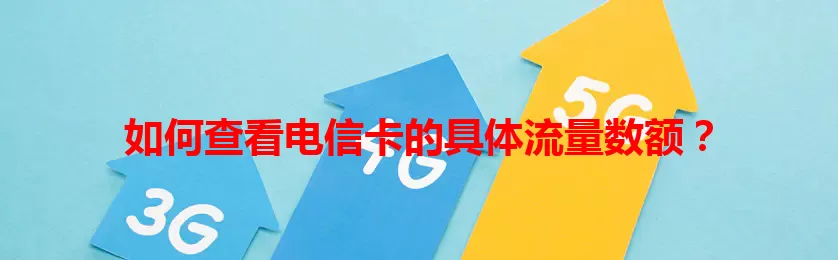 如何查看电信卡的具体流量数额？