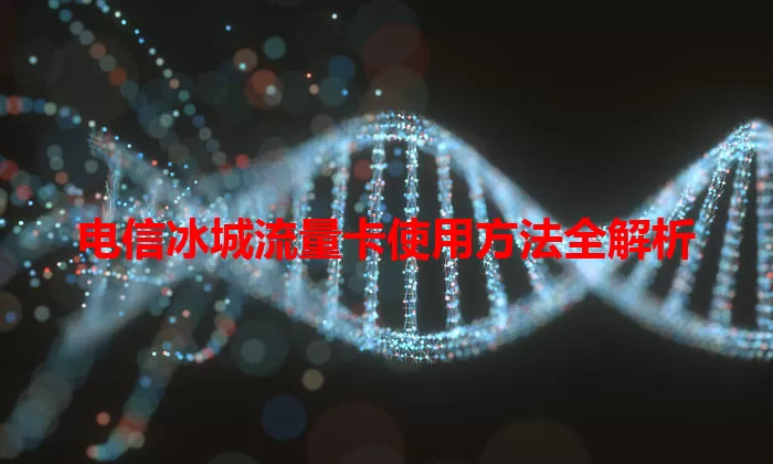 电信冰城流量卡使用方法全解析