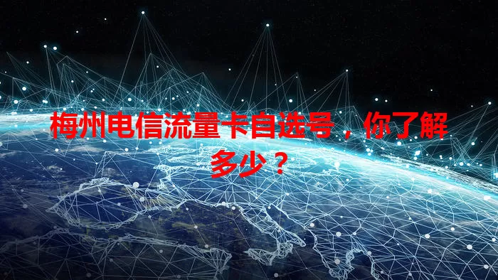 梅州电信流量卡自选号，你了解多少？
