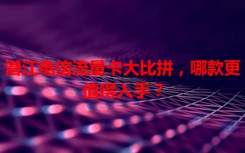 潜江电信流量卡大比拼，哪款更值得入手？