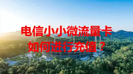 电信小小微流量卡如何进行充值？