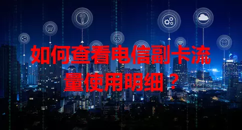 如何查看电信副卡流量使用明细？